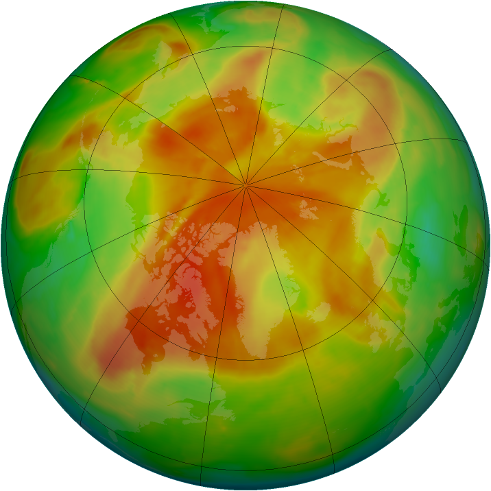 Arctic ozone map for 11 May 2013